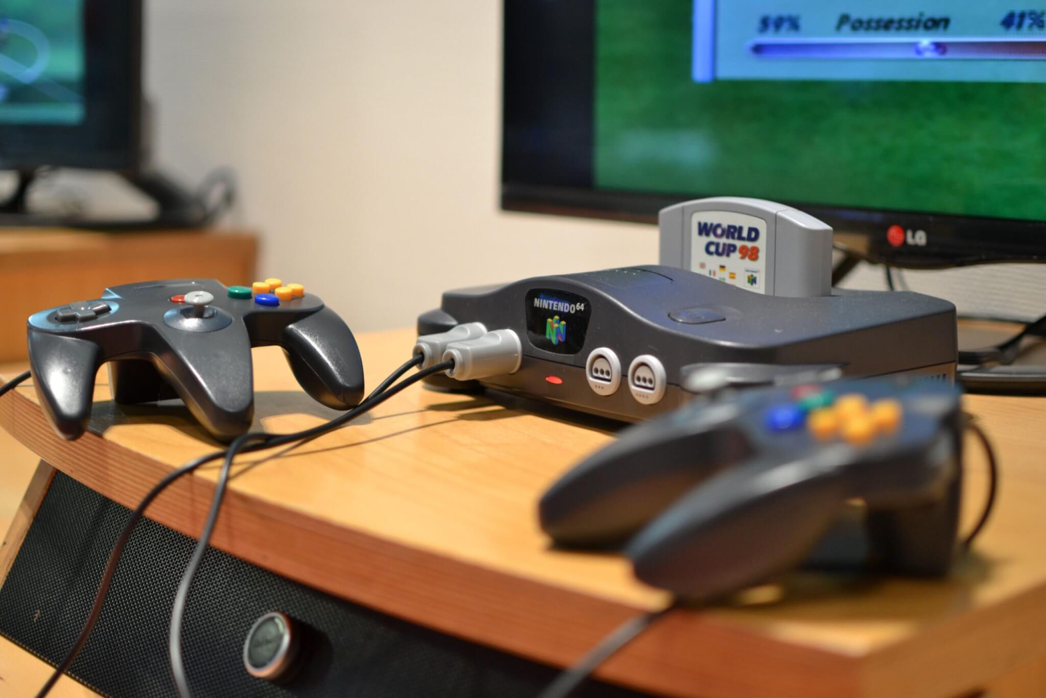 Nintendo 64 Console with Game and Controllers